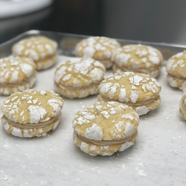 Lemon Crinkle Sandwich Cookie