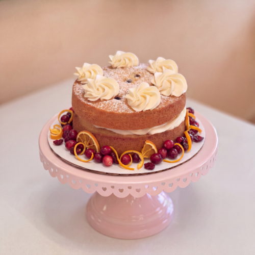 cranberry orange friand cake - gluten free