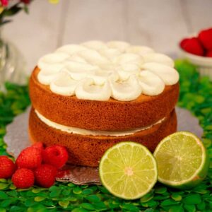Radiant Raspberry Lime Friand Cake