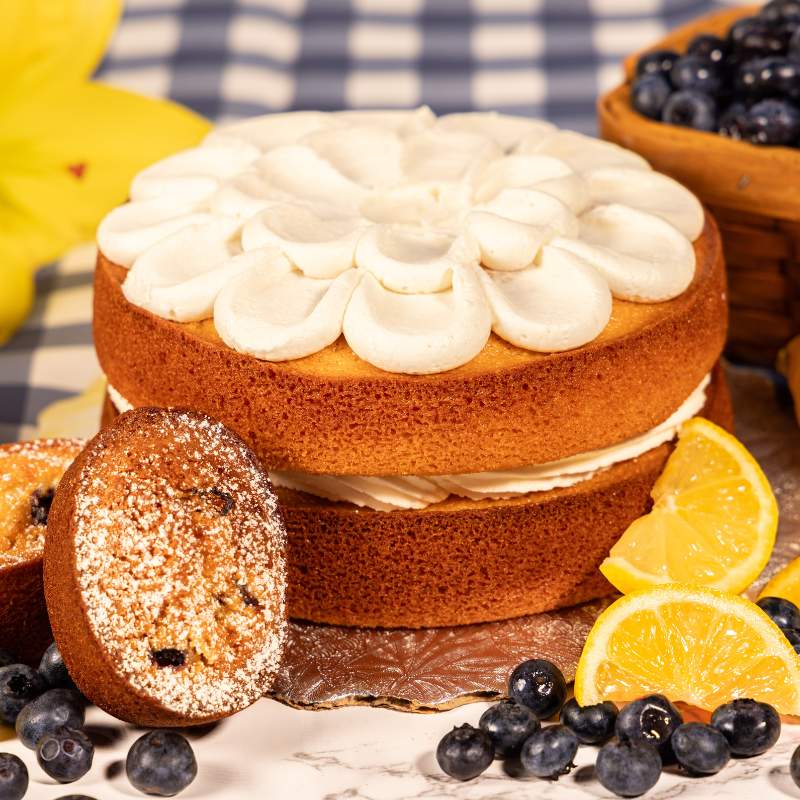 Blueberry Lemon Friand Cake